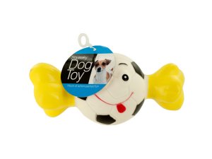 Bulk DI270 Squeaky Sports Ball With Bone Dog Toy