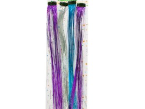 Bulk EL555 Glitter Hair Extensions Party Favors