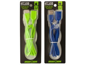 Bulk EL720 6039; Solid Color Usb Extension Cord Countertop Display