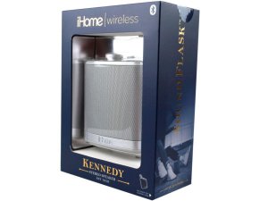 Bulk EN174 Ihome Silver Flask Speaker With Case