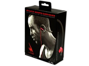 Bulk EN191 Ihip Warrior Blackred Sports Earphones With Built-in-mic