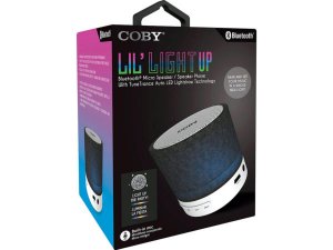 Bulk EN246 Coby Lil039; Light Up Black Bluetooth Speaker