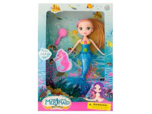 Bulk GH392 Mermaid Doll With Hairbrush