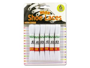 Bulk GL002 White Shoe Laces