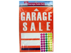 Bulk GL190 Garage Sale Sign And Sticker Set