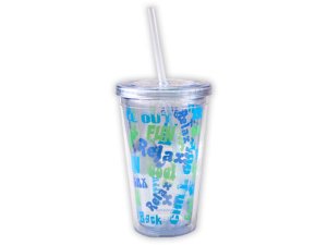 Bulk GK110 Quot;chill Outquot; Color Changing Tumbler With Straw