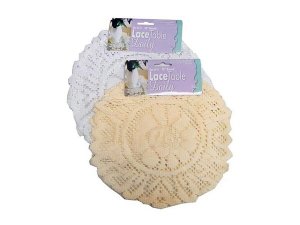 Bulk GM172 White Round Lace Table Doily Set