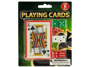 Bulk GO010 Casino Style Playing Cards With Dice