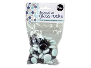 Bulk GR043 Black  White Decorative Glass Rocks