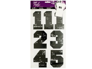 Bulk GW309 Iron-on Black Numbers