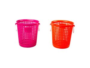 Bulk GR284 Small Plastic Basket With Handles In Assorted Colors