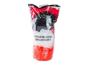 Bulk GR289 3 Pack Exfoliating Loofahs In Black White  Red