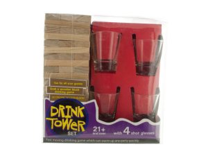 Bulk GW325 Drink Tower Wooden Block Drinking Game