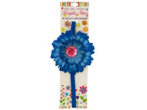 Bulk GW604 Jeweled Flower Stretchy Headband