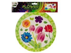 Bulk GW629 9quot; Floral Party Paper Plates