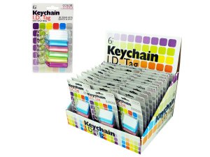 Bulk HB527 Color Coded Key Chain Id Tags Countertop Display