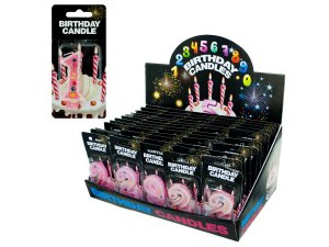 Bulk HB877 Numbered Birthday Candles Counter Top Display