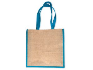 Bulk HC321 Bic Graphic Turquoise And Natural Jute Portrait Tote