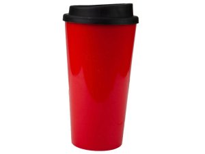 Bulk HC346 Glossy Red Double Wall Tumbler With Black Lid