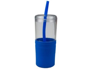 Bulk HC397 21 Oz Keep Cool Royal Blue Grip Tumbler With Straw