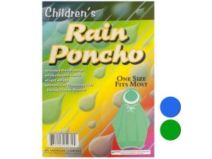 Bulk HG095 Children039;s Hooded Rain Poncho