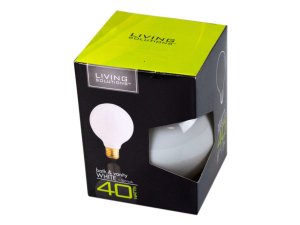 Bulk HD074 Living Solutions 40 Watt White Bath And Vanity Light Bulb