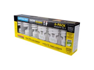 Bulk HD083 Feit Electric 6 Pack Cfl Twist Light Bulbs