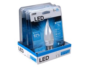 Bulk HD093 Feit Electric Led Frosted Bent Tip Light Bulb