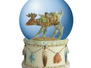 Bulk HG781 Spirit Visions Deer Musical Water Globe