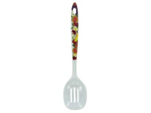 Bulk HG999 Apple Print Melamine Slotted Spoon