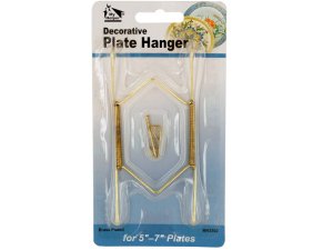 Bulk HH164 Small Brass-plated Decorative Plate Hanger