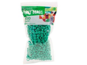 Bulk HH753 Green Plastic Pony Beads