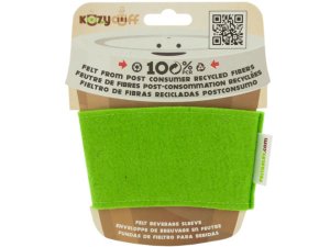 Bulk HH814 Lime Kozy Cuff Felt Beverage Sleeve