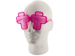 Bulk HI990 Colored Cross Party Favor Shutter Shades