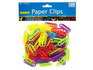 Bulk HH992 Jumbo Colored Plastic Paper Clips