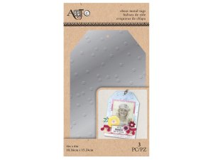 Bulk HI187 3 Piece Sheet Metal Dots Craft Tag 4quot;x6quot;