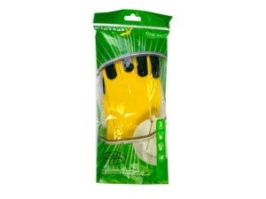 Bulk HR441 Yellow Cleaning And Scrubber Glove Set With Built In Sponge