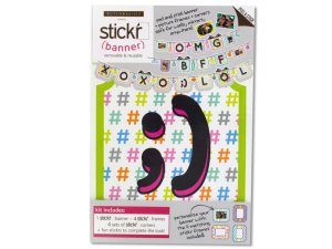 Bulk KK596 Stickr Peel  Stick Text Sayings Wall Banner Kit