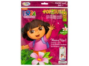 Bulk KK763 Dora The Explorer Pop-outz Hang Ups Activity Set