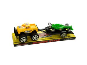 Bulk KL255 Friction Off Road Trailer Truck With Race Car