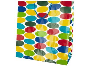 Bulk KL365 Extra Large Multi-colored Dots Gift Bag