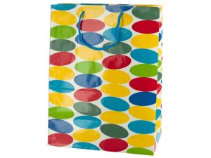 Bulk KL367 Medium Multi-colored Dots Gift Bag