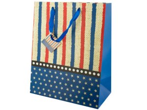 Bulk KL393 Medium Stars  Stripes Gift Bag