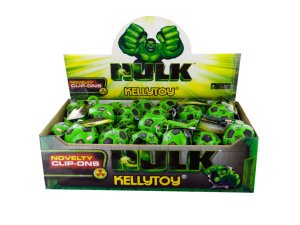 Bulk KL465 The Incredible Hulk Soccer Ball Key Chain Countertop Displa