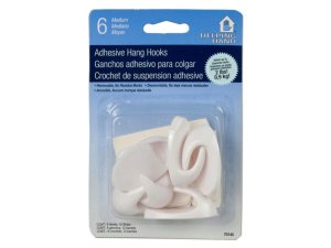 Bulk KL644 Helping Hands 6 Medium Adhesive Hang Hooks