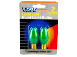 Bulk MA186 2 Pack 7 Watt Long Life Night Light Bulbs