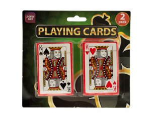 Bulk NY020 Plastic Coated Poker Size Playing Cards Set