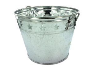 Bulk OA235 Tin Bucket With Stars