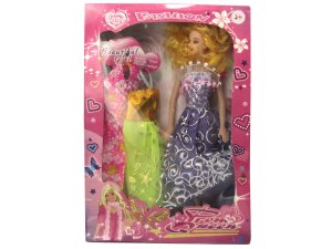 Bulk OB814 Prom Queen Fashion Doll With Dresses Set