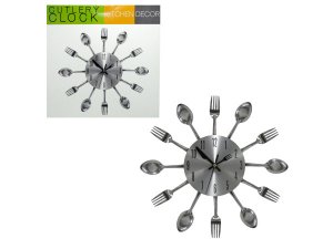 Bulk OB951 Kitchen Cutlery Wall Clock